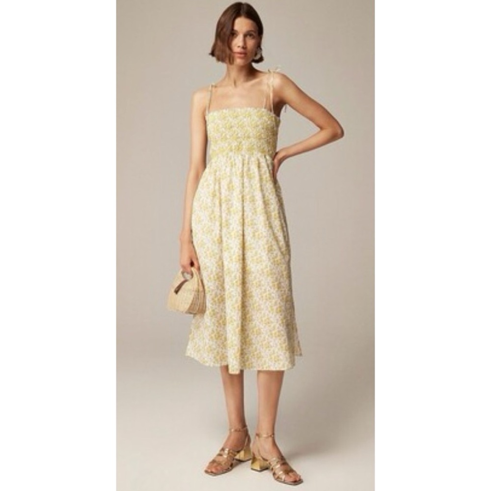 Yellow J.Crew Paloma midi dress